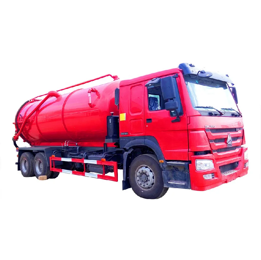 Cheap Price Used Howo 4X2 6 Wheel Tires 8000L 190HP High Pressure Vacuum Truck Sewage Suction Tanker for Sale