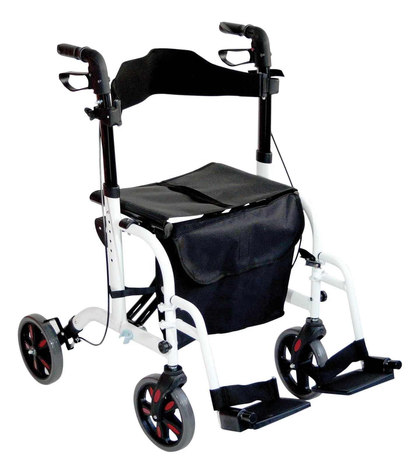 TONIA Aluminum Wheelchair Two In One Function Rollator With Reversible Backrest  TRA08