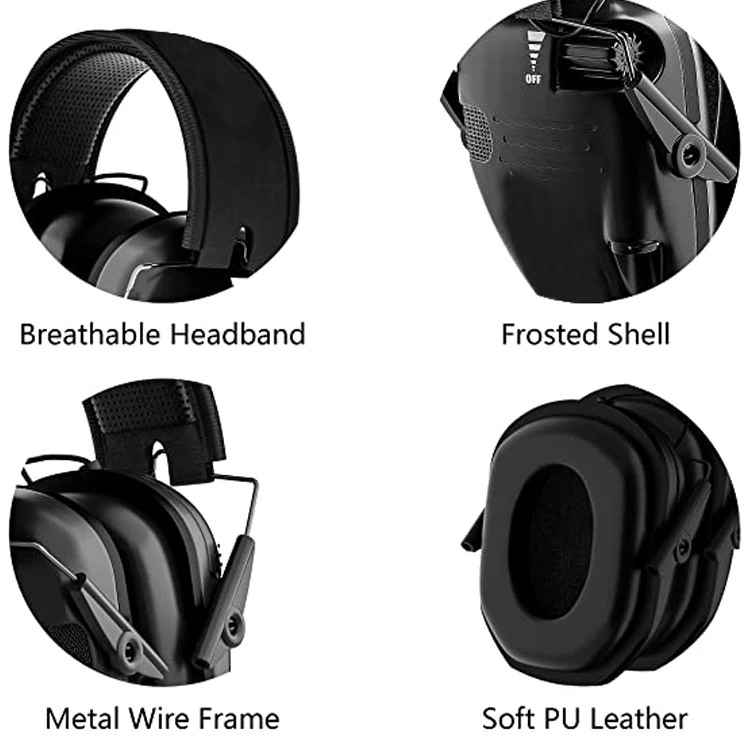 Compression Noise Cancelling Protection Headset Tactical Hearing Safety Ear Muffs Electronic Shooting Earmuffs