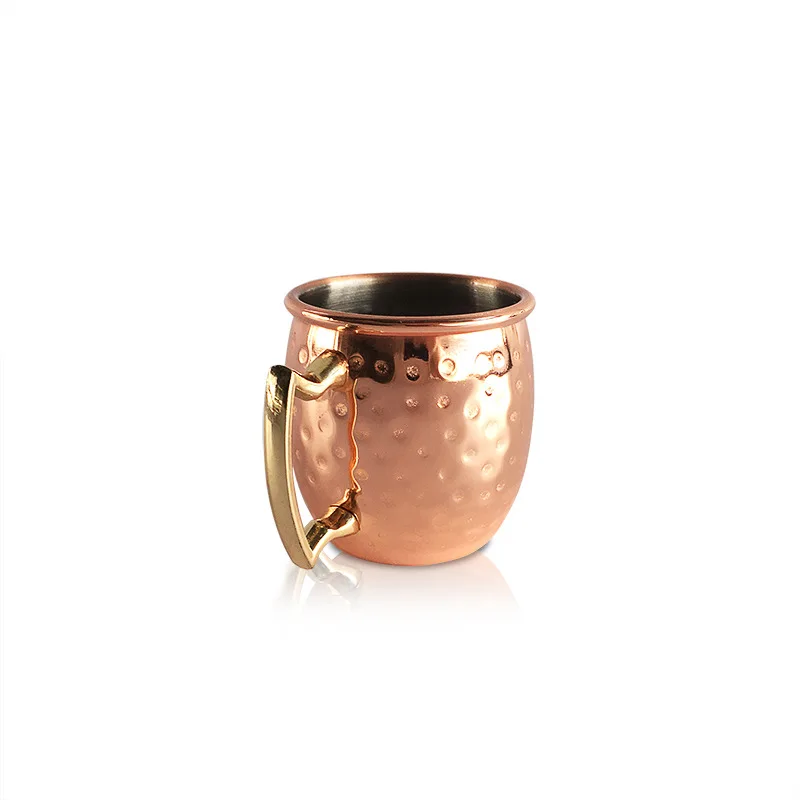 Moscow Mule Mug 500ml Copper Hammered Plating Stainless Steel Inside Lining Handcrafted  Brass Mugs for Cocktail Beer Cup