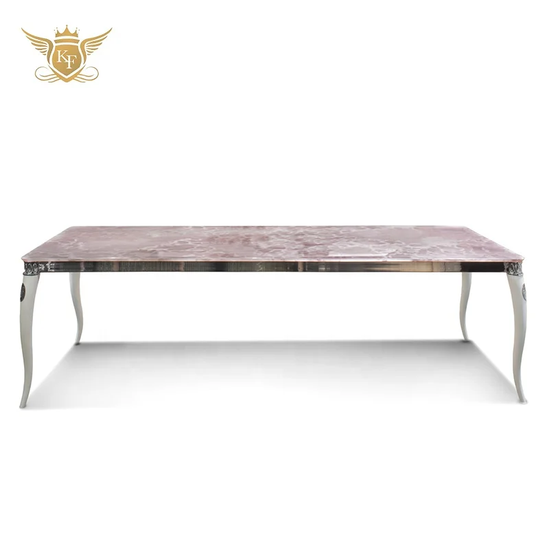 Manufacturer Wholesale Modern Light Luxury Long Marble Dining Table