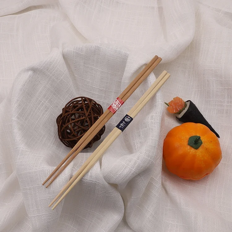 Custom Printed Disposable Bamboo Chopsticks In Paper Sleeve
