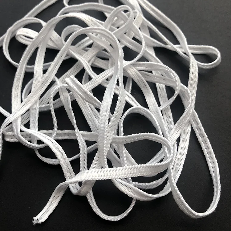 3mm 4mm 5mm Double Elastic Band For Bouffant Cap/Mob Cap/Shower Cap Mask Rope