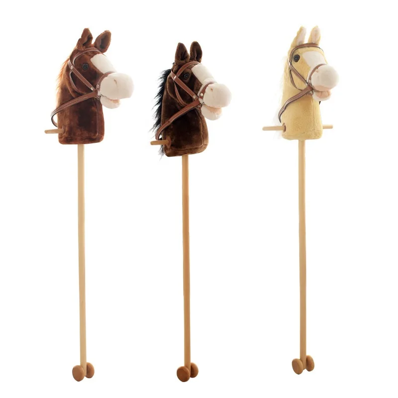 Customization Plush Horse Ride On Sticks Hobby horse stick with difference functions