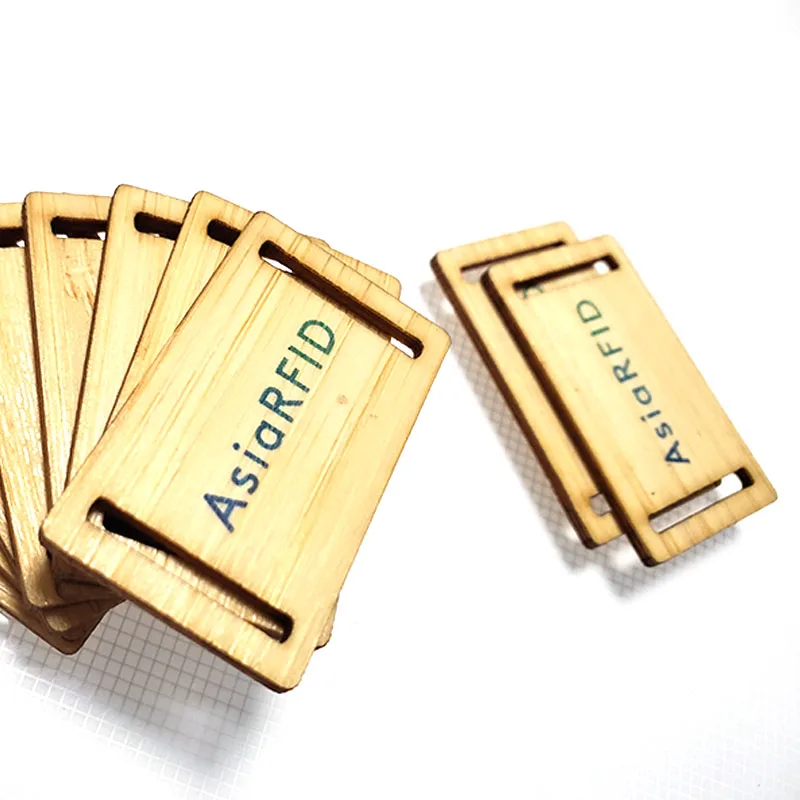 NFC RFID Wooden Cards 13.56MHz, 125KHz RFID Wooden Cards Smart Bamboo Key Cards for Hotel