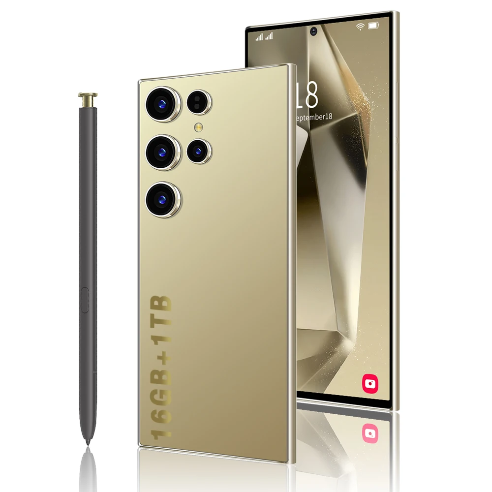Глобальная разблокированная версия S24 ультра смартфон 16 ГБ + 1 ТБ 5 г dual SIM телефон 7 3 дюймов Большой экран мобильный