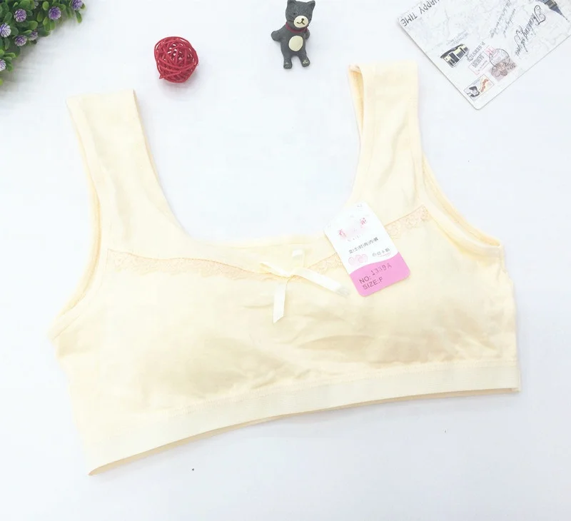 
Colorful design wholesale kids young girls underwear soft padded seamless bra 