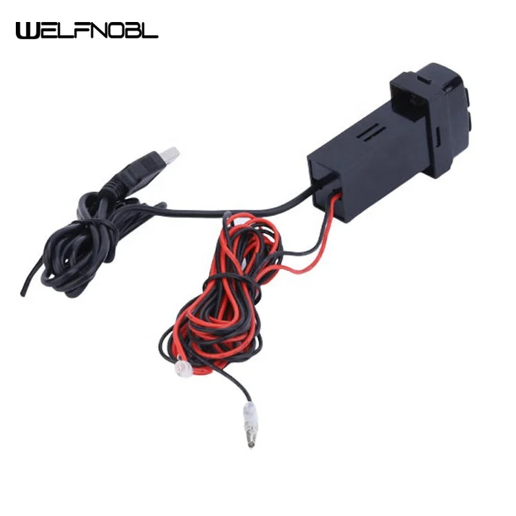 Water Dust Proof Power Adapter Audio 12V 24V 2 Ports Car USB Charger Socket For MITSUBISHI