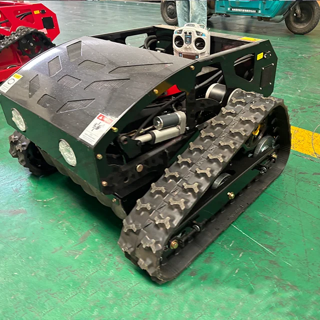 Remote Control Crawler Gas Lawn Mower Robot Small Robotic Garden Lawn Mower For Wasteland Mower