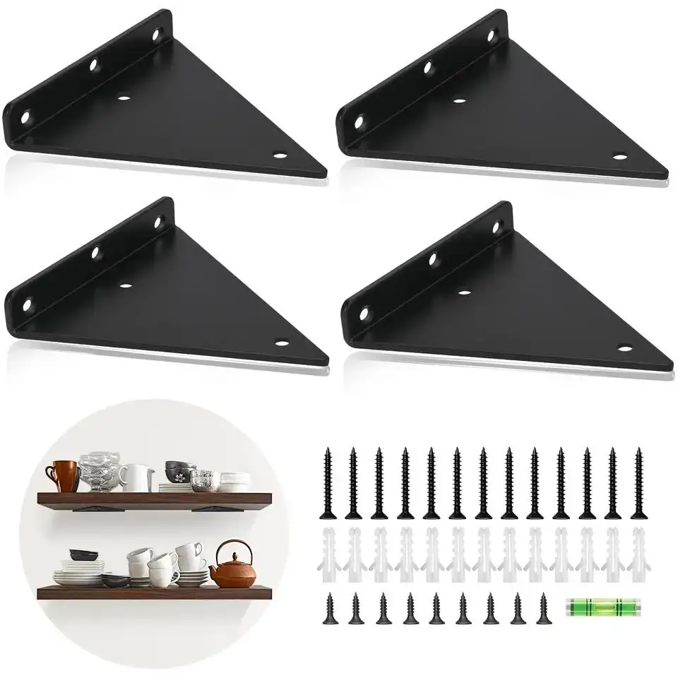 Shelves Brackets DIY Custom Wholesale Hook L Support Cast Iron Steel Wall Mounted Heavy Duty Floating Metal Shelf Brackets