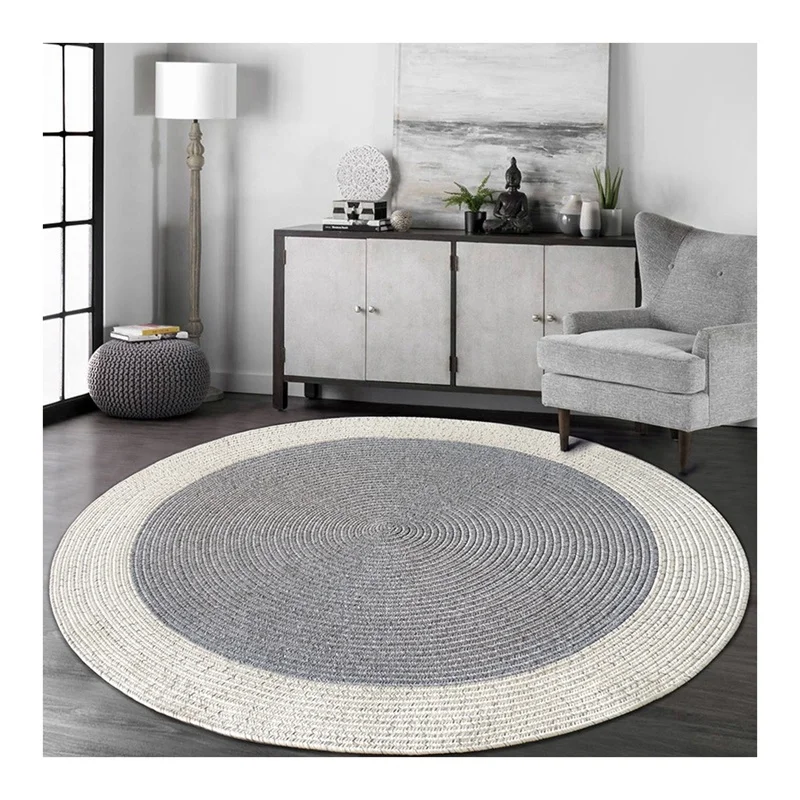 Круглый полипропиленовый комнатный наружный круглый плетеный коврик, Круглый переработанный Пластиковый Полипропиленовый Коврик для внутреннего дворика, наружные коврики