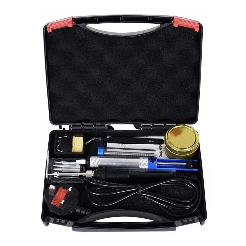 
12 in 1 Soldering Iron Kit Adjustable Temperature Electronic Repair Tool 60W UK 