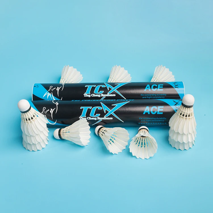 TCX ACE International Match Grade High Quality Goose Feather Badminton Shuttlecocks