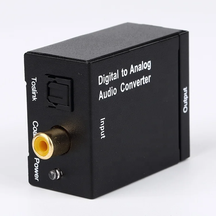 Digital to Analog Audio Converter Optical Fiber Coaxial RCA 3.5mm Amplifier Decoder Signal to Analog Stereo Adapter R/L