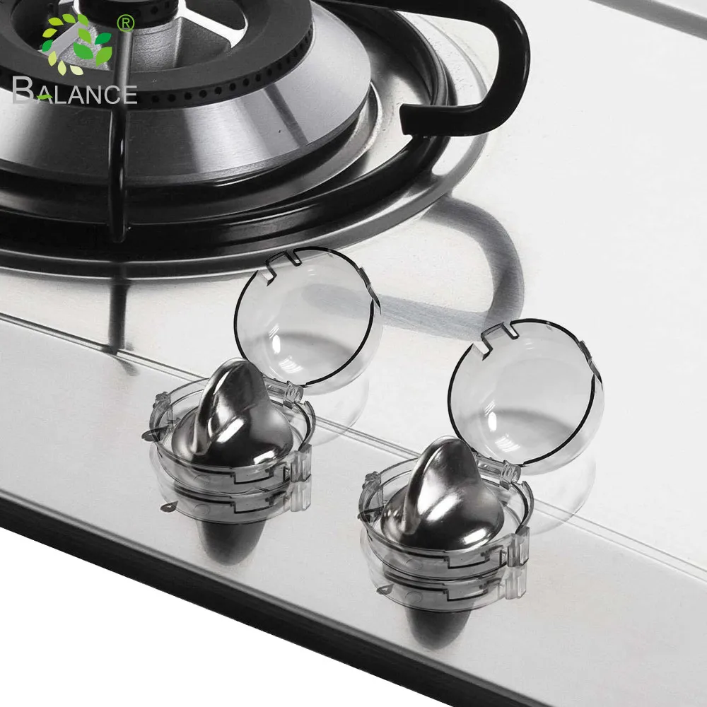 Kids Safety Oven Cover Lock Transparent Gas Cooker Cover Lock Kitchen Stove Knob Cover