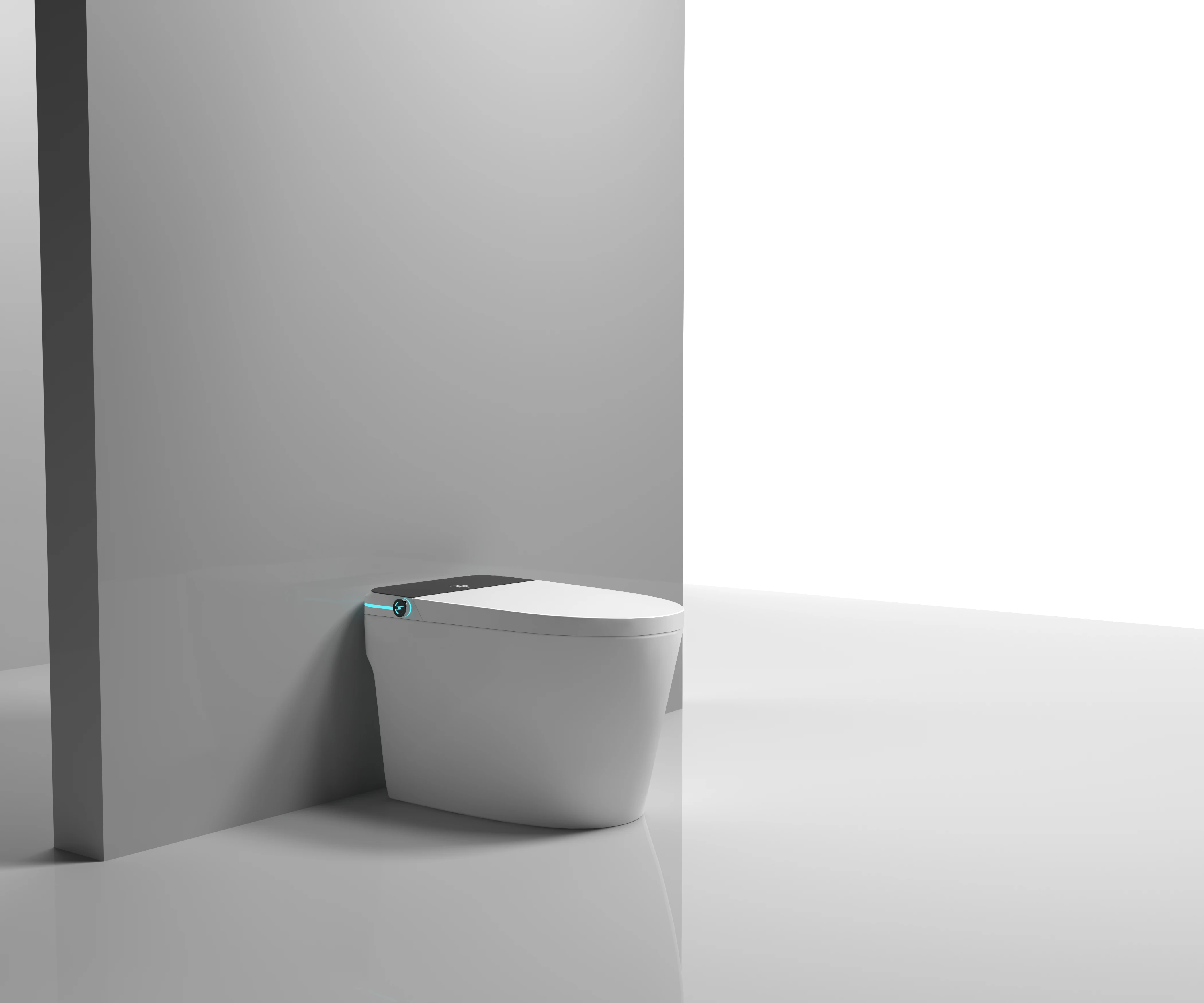 Made In China Smart Toilet Hotel Bathroom Sanitary Ware Ceramic Toilet White Easy To Clean Glazed Automatic Flushing Toilet