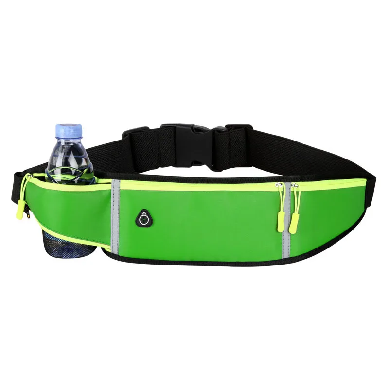  Fashion gym sports reflective running belt Waist Bag Outdoor Sport Men And Women Water Bottle Fanny
