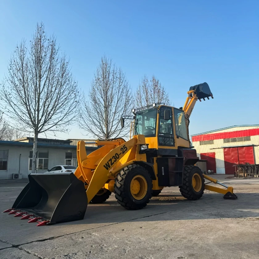 YESBETTER WZ30-25 Factory direct sales twoable compact 4x4 wheel 92KW mini backhoe loader excavator with Strong Engine
