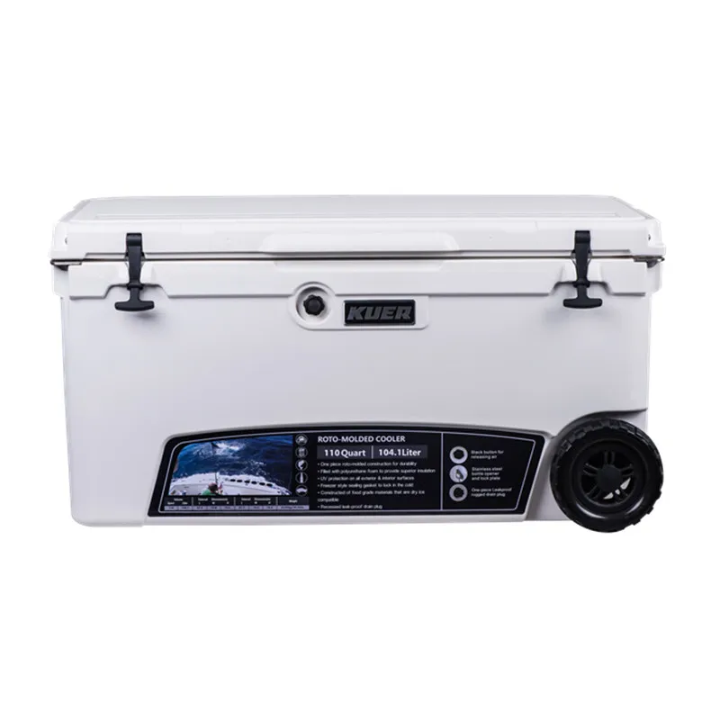  Kuer 110QT Рото литая пластиковая коробка для холодильника со льдом охлаждающая кемпинга и рыбалки на открытом
