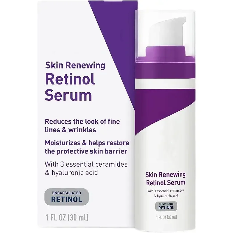 Skin Renwing Retinol Serum Anti-aging Essence Smoothing Fine Lines and Wrinkles Hyaluronic Acid Repair Skin Barrier 30ml