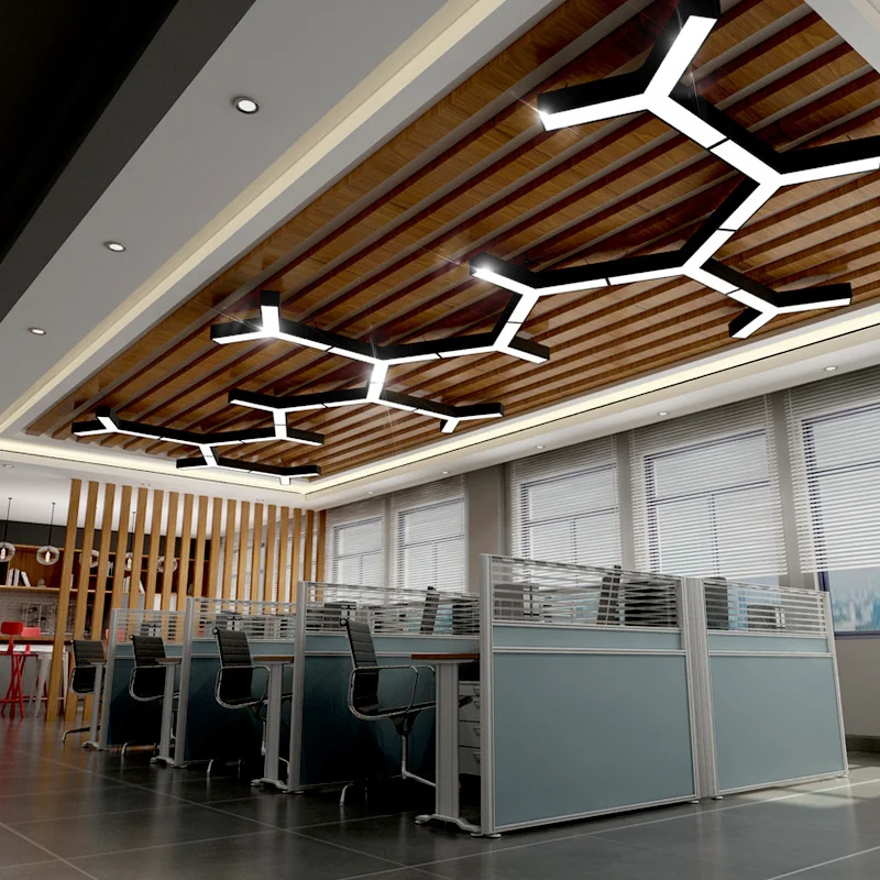 Modern Hanging Pendant Light Contemporary Acrylic Black Square Lamp ceiling light Dining Room Living Room LED Chandelier