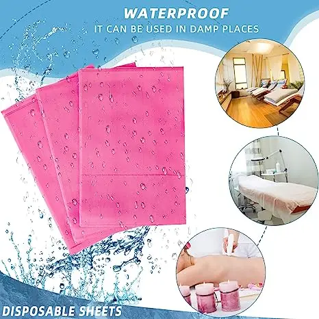 Massage Table Sheets SPA Bed Cover Breathable Polypropylenetable Sheets Non Woven Fabric Water and Oil Proofing Disposable 40 YF