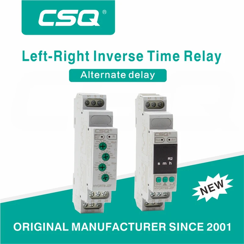CSQ HYCRT8S-JZF Digital Type Time Relay AC/DC 24-240V 50-60Hz 0.1-99h IP20 Motor Controller Timer