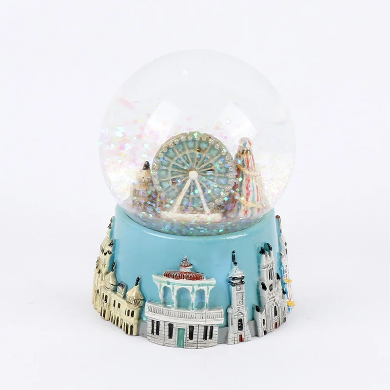 Personalized  Big Brighton London England Resin Tourist Souvenir Snow Ball christmas snow globe corporate promotional gift items