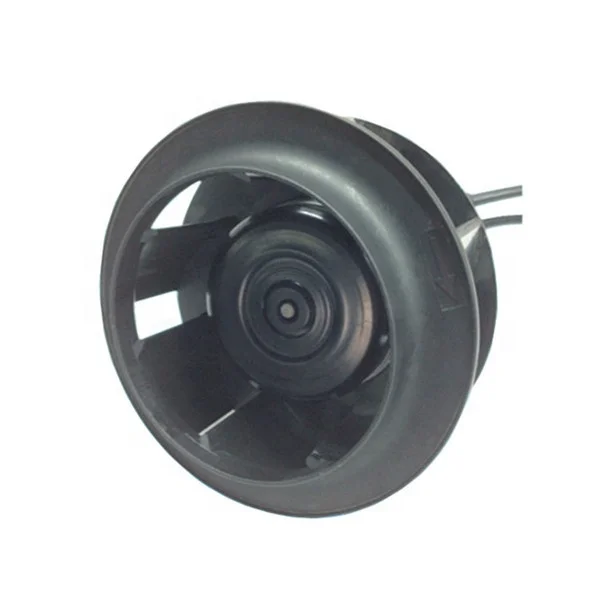 Brushless external rotor backward EC centrifugal fan with plastic blades