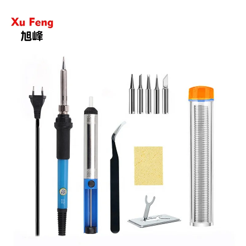 
Solder iron Electric irons Kit Adjustable Temperature Soldering iron 5pcs Tips Portable Welding Repair Tool Tweezers 