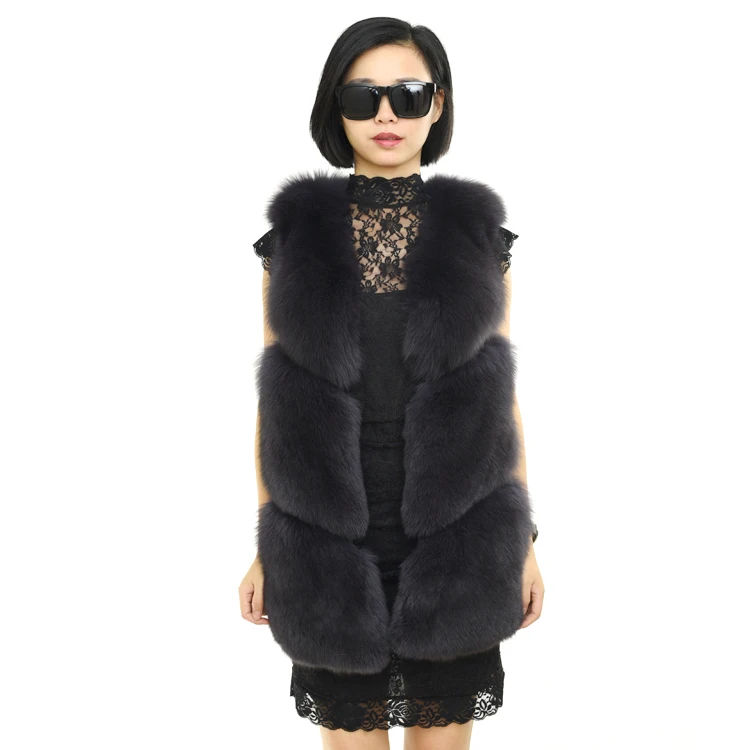 
Fantastic Design Fox Fur Long vest Hot Style Real Animal Fox Fur Vest Tongxing Factory 