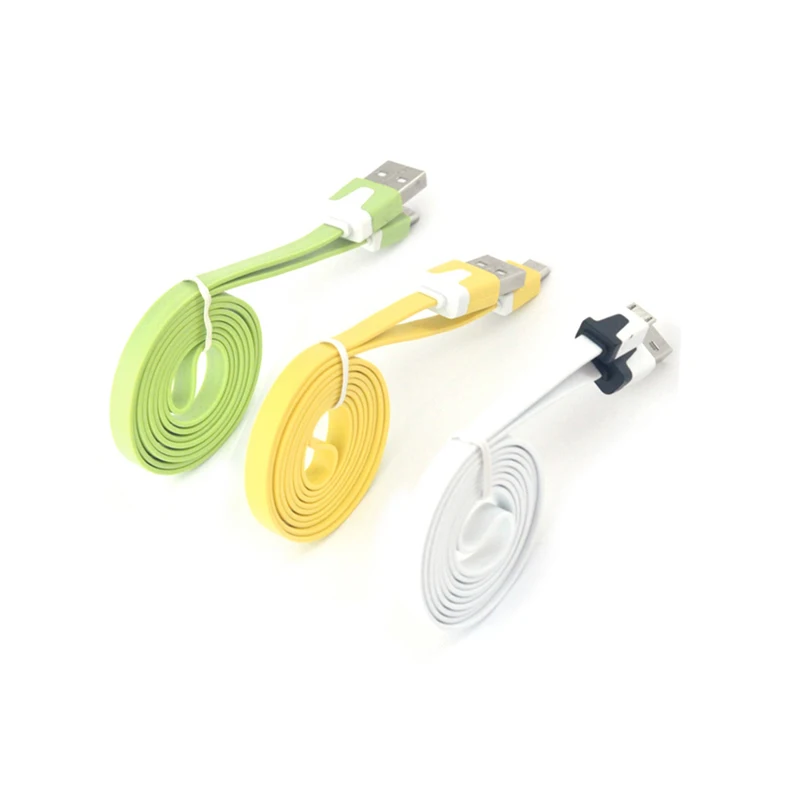 OEM Универсальный ленточный кабель без спутывания 2A USB 2,0 плоский Usb-кабель для быстрой зарядки