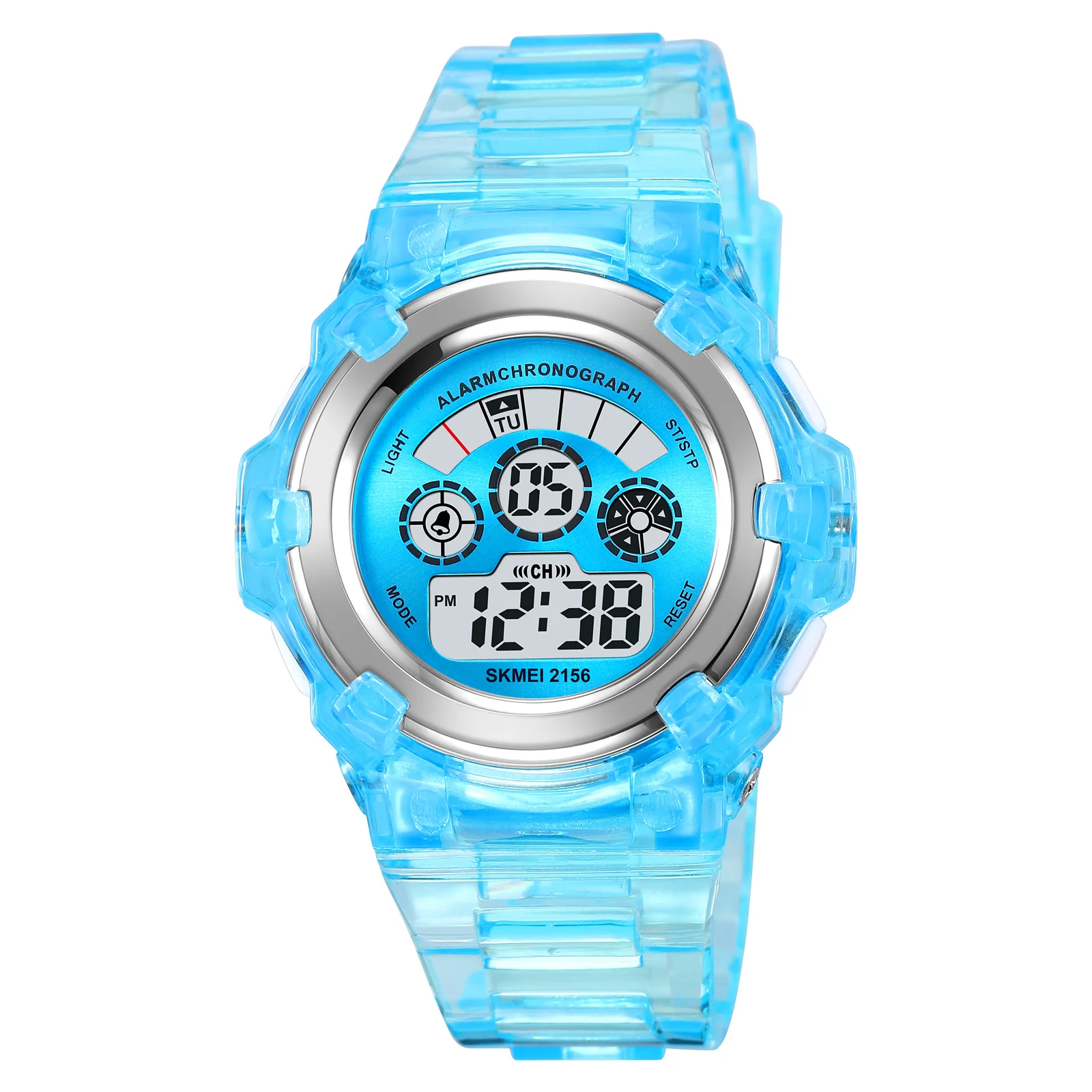 OEM Children Transparent Outlook Cheap Wholesale Price Digital Kids Watch for Boy Girl