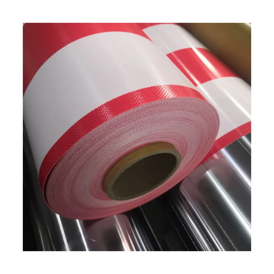 Лидер продаж, ламинированный ПВХ Полосатый брезент, глянцевый, 630GSM 1000D * 1000D 18*16 1,83*50M/R для тента