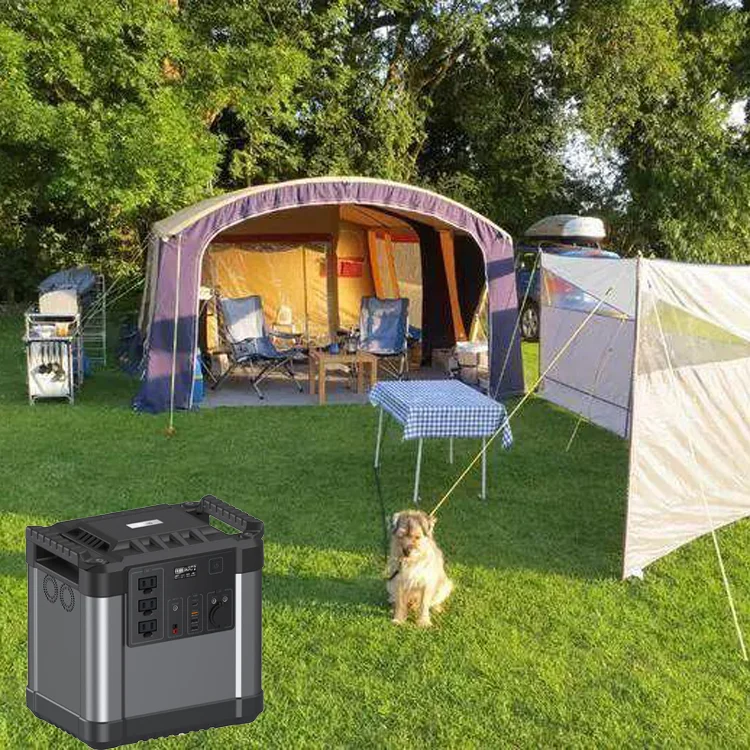 Portable power station solar generator 2000w Lifepo4 portable bank battery for outdoor home camping