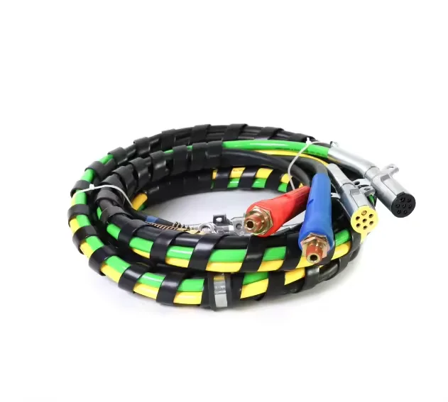 Heavy Duty 15ft Semi Truck Air Brake Hose Assemblies With Gladhand Flexible Grips For Semi Truck