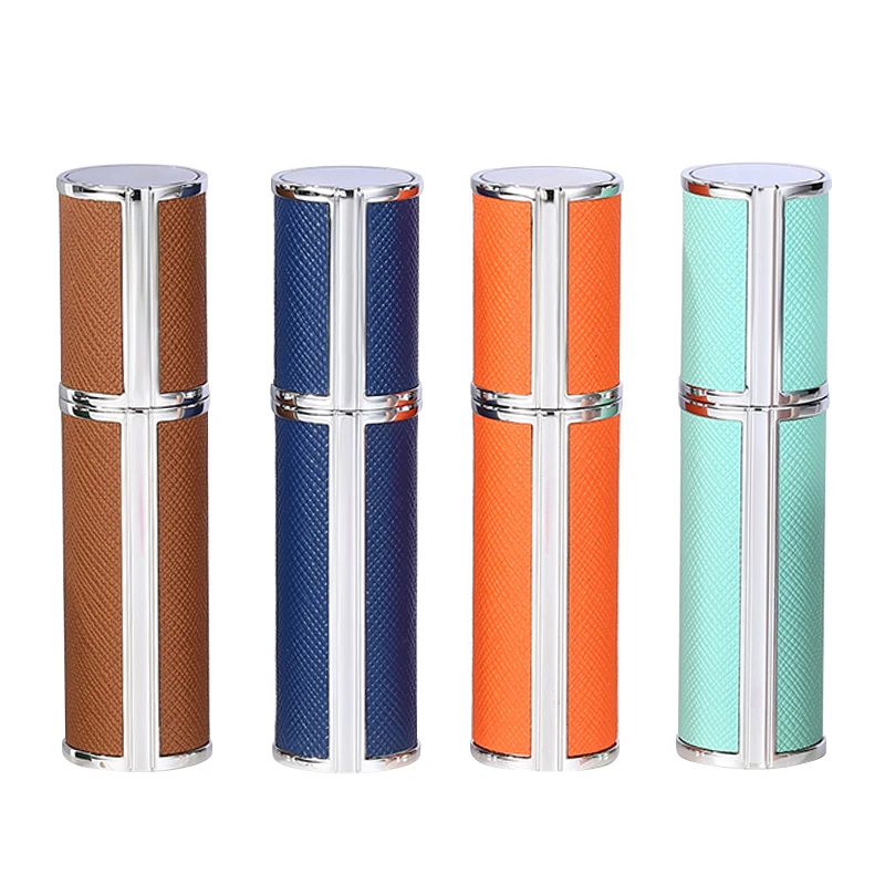 Factory Price 5Ml Travel Luxury Leather Perfume Spray Bottle Glass Perfume Bottle