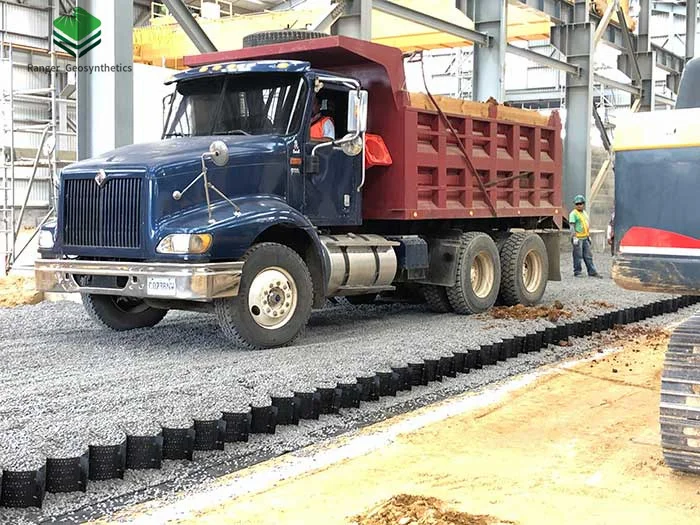 HDPE geocell ground grid paver  for road construction erosion control