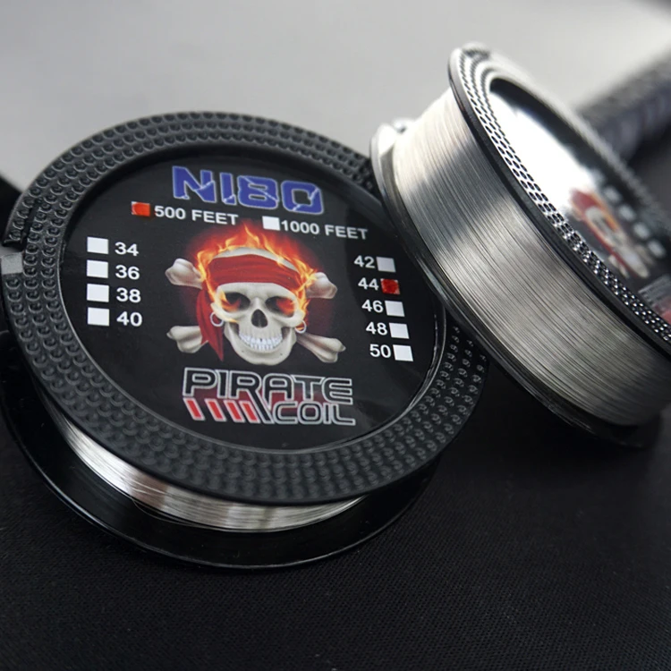 Ecig resistance wire nichrome awg 34 36 38 40 42 44 46 48 50 gauge vaping wire ni80 vape round wire rod coil 500ft