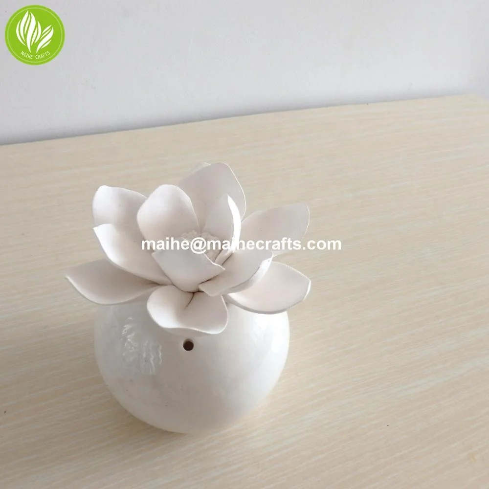 Passive Ceramic Scent Aroma Stone flower Bottle Reed Diffuser