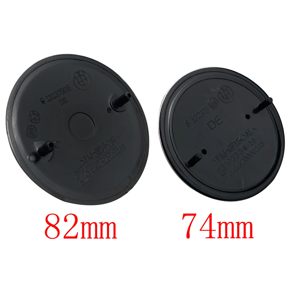 82mm 74mm Black Base Car Hood Front Rear Trunk Emblem Badge Logo Covers For BMW E36 E46 E39 E38 E90 E60 F10 F30 X1 X3 X5 Z4