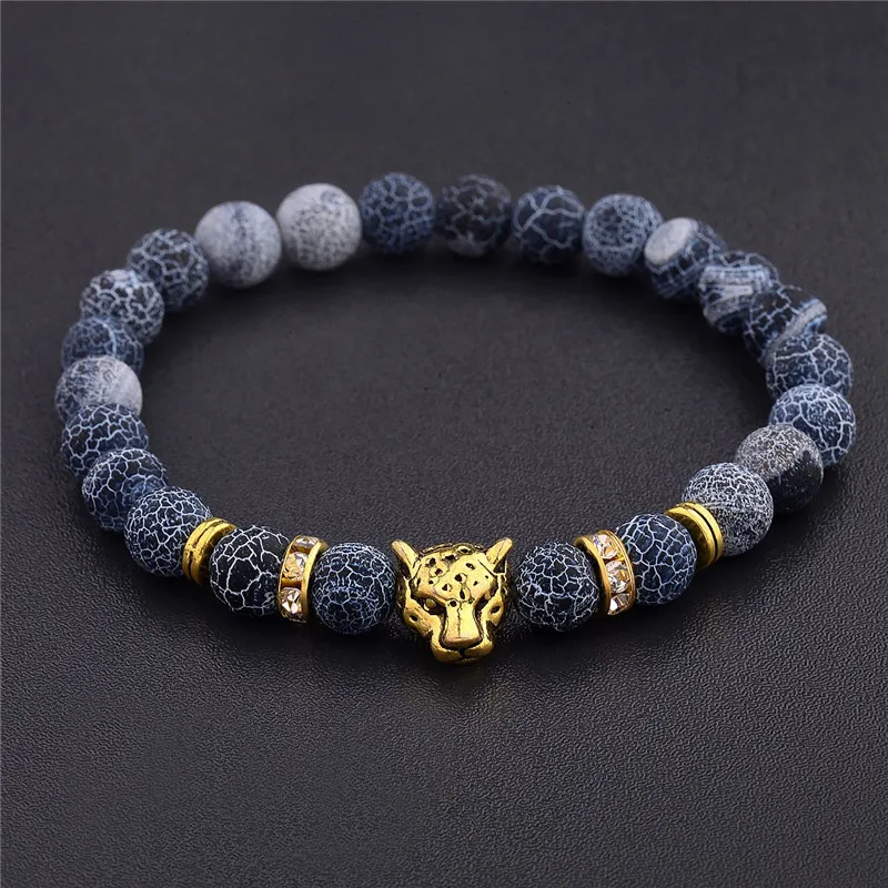 XUNBEI New Fashion Natural Stone Tiger Eye Onyx Lava Beads Bracelets