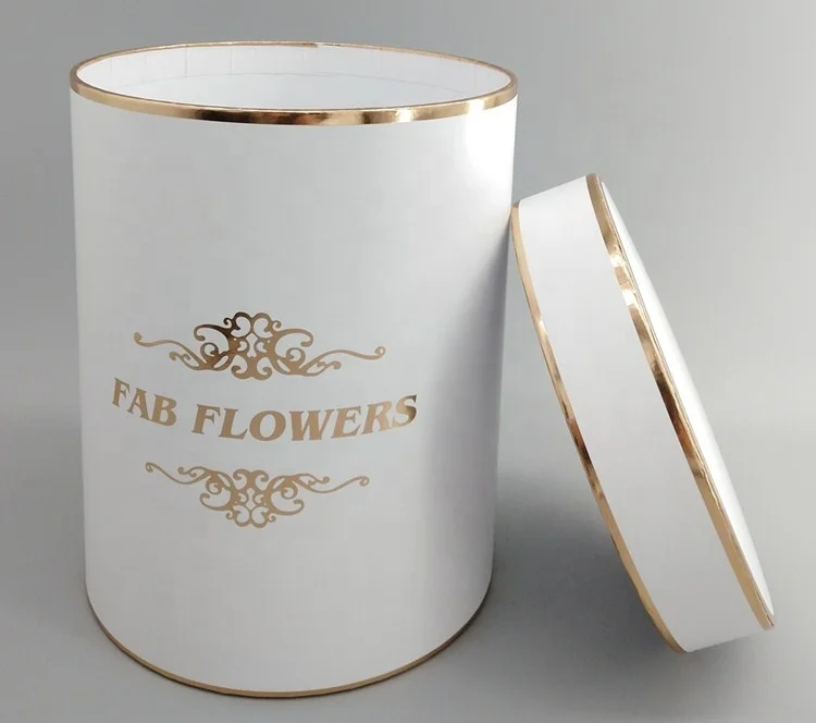 Luxury decorative round flower box wedding gift box for paper cardboard