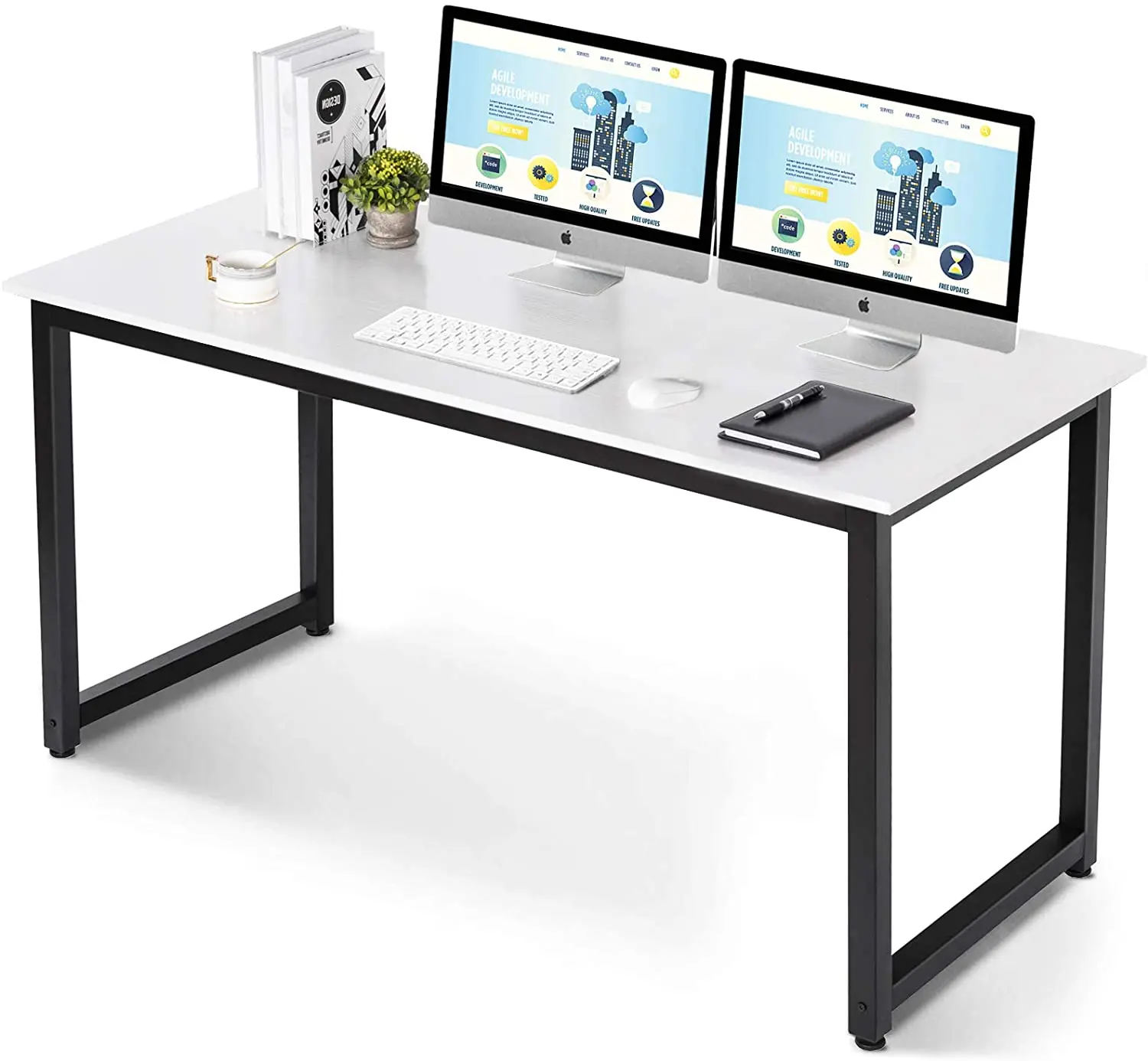 Wooden Computer Desk Office Desk Modern Writing Table Universal Laptop Stand Home Office Furniture PC Workstation Study Table