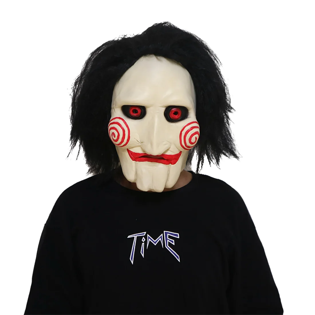 Movie The Saw Simulated Custom Full Head Face Mask Party Halloween Cosplay Real Funny Latex Mask