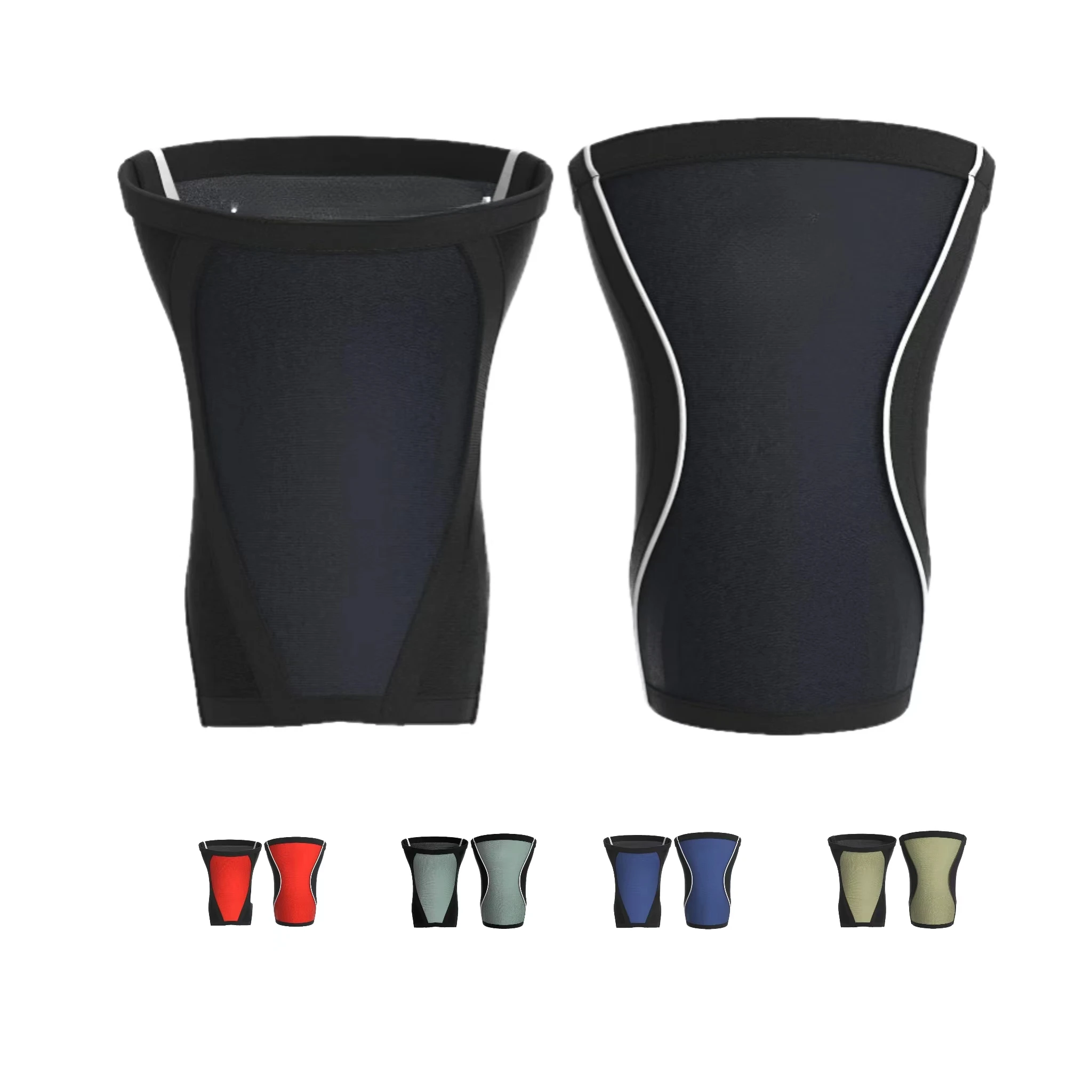 Men Gym Sports Protect Elbow 6mm Neoprene Weight Training Powerlifting Winter Long Warm Knee Sleeves Brace Pads