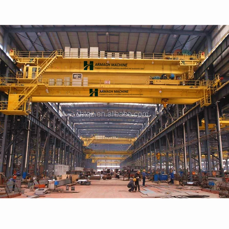 20 ton double girder electric trolley overhead bridge crane workshop used travelling crane 5 ton overhead crane