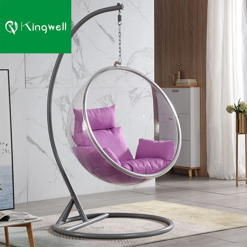 Factory price acrylic garden swing chair outdoor acrylic hanging chair waterproof hammock patio swings