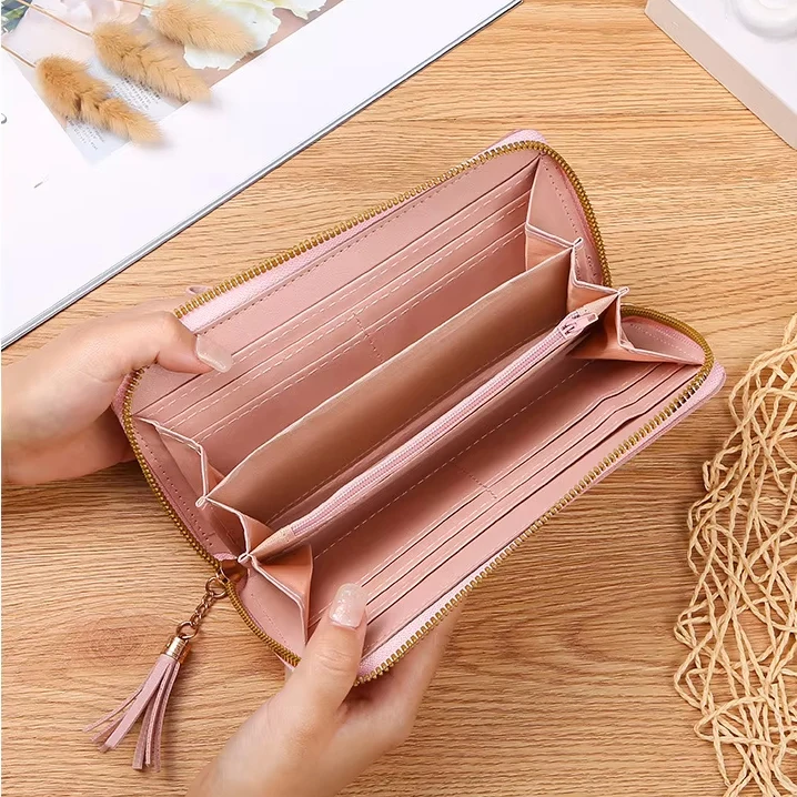 Lock splice pu long zipper Clutch phone woman wallet carteras para mujer porte feuille homme cuir carteira masculina