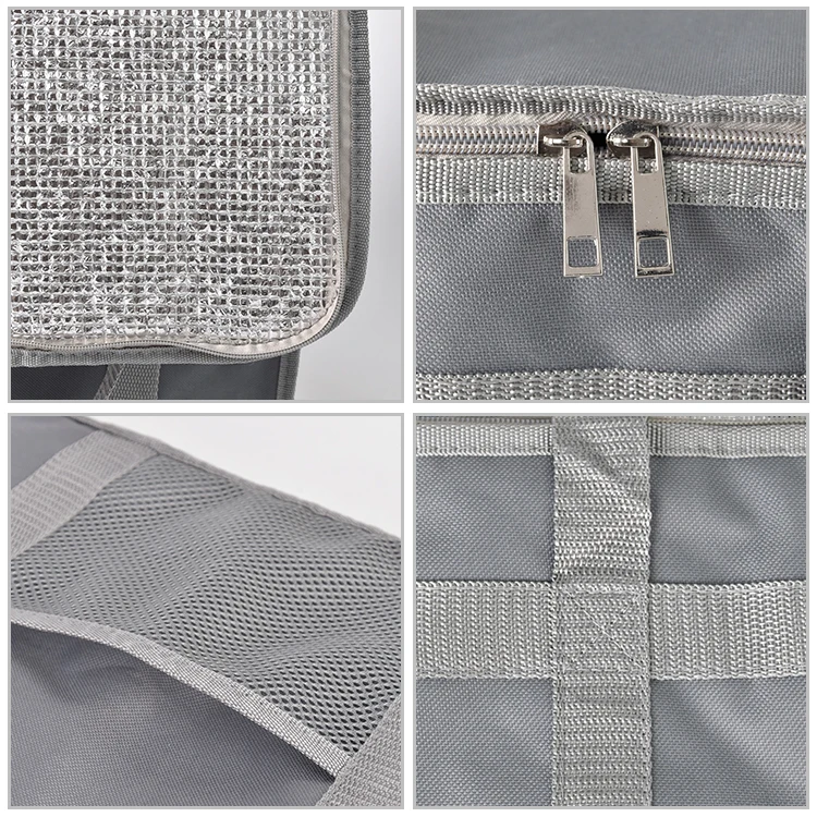 Extra Large Capacity Heavy Duty 600D Oxford Insulated Cooler Bag Custom Insulated Reusable Grocery Bag